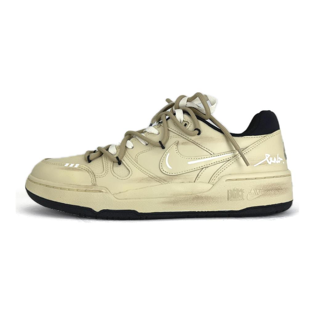 Nike Full Force Quick Dry Abrasion Resistant Low top Skateboard Shoes Men's Gray Brown FB1362-101(Team502-)