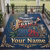 Custom Text Printed Rug France national football team Non Slip Floor Carpet For Home Room Decor
