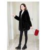 Hooded mid-length imitation mink fleece coat