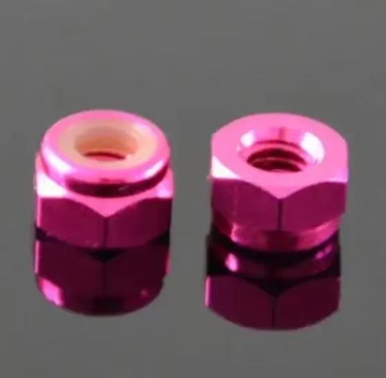 1~3pcs Aluminum Lock Nuts M2~M8 Anodized Colorful Aluminum Hex Nylon Insert Lock Nut Self-locking Locknut Taiwan Standard