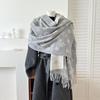 Women's Elegant British Style Double-Sided Jacquard Winter Scarf & Shawl