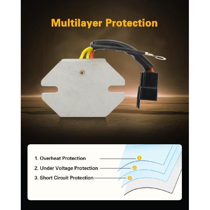 OCPTY Voltage Rectifier Regulator Fits 1995-2001 for SKI-DOO SKANDIC 1999-2001 for MULA DELUXE 500 LC F 1997-2000 for MULA 500 DELUXE 1993 for MULA