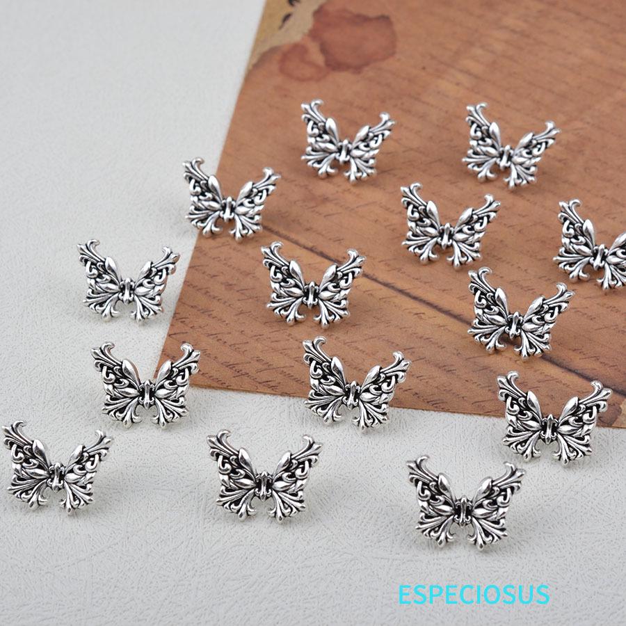Silver Plated 3D Butterfly Beads Bracelet DIY Metal Spacer
