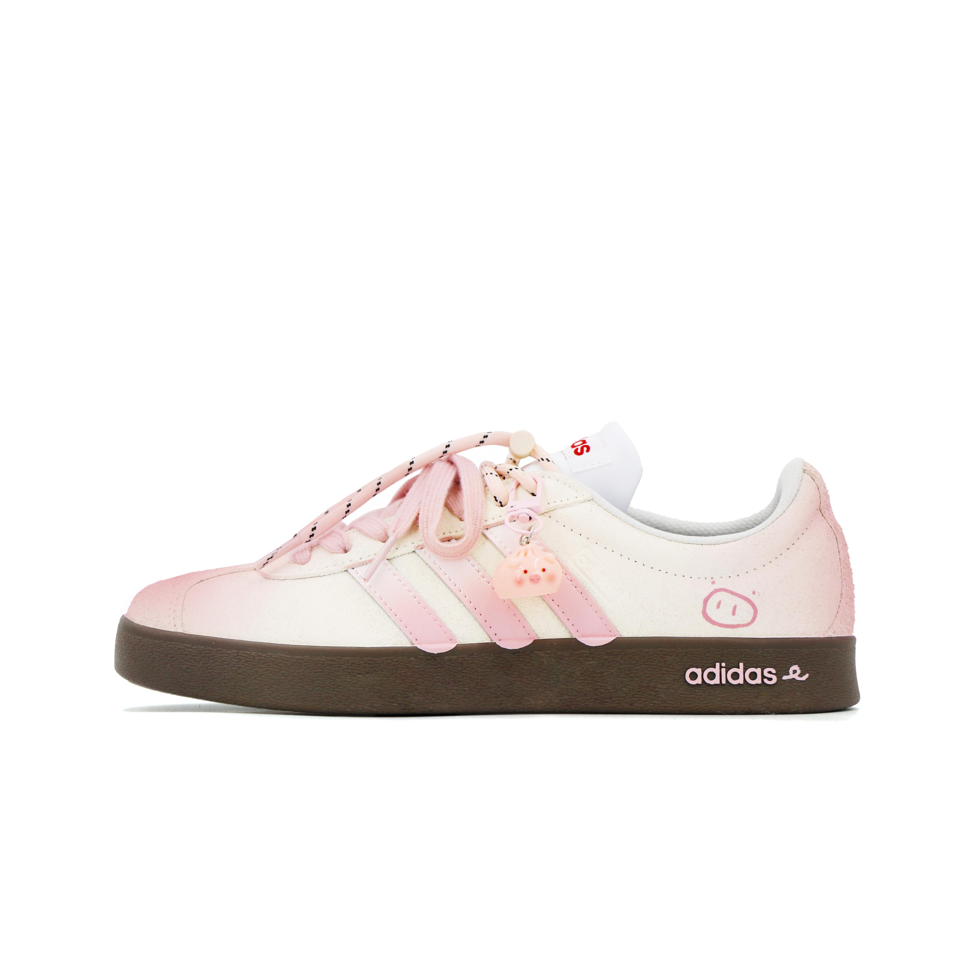 

Adidas Neo Vl Court Classic Устойчивые к истиранию Низкие Кеды для скейтбординга Унисекс Бежевый Розовый JS3003(Team17-) 40