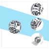 WOSTU 925 Sterling Silver Flower Basket Bead Blue Enamel Charm Fit Original Bracelet Pendant DIY Jewelry CQC1717