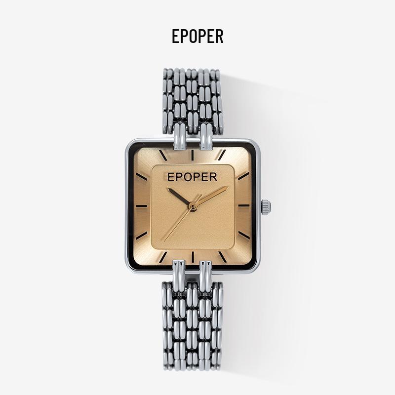 Women's Valentine's Day Large Dial Retro Square Waterproof Quartz Watch