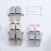 Bathroon Space-saving Hanging Foldable Wall Mount Shoes Rack Slippers Shelf Holder Shoe Stand