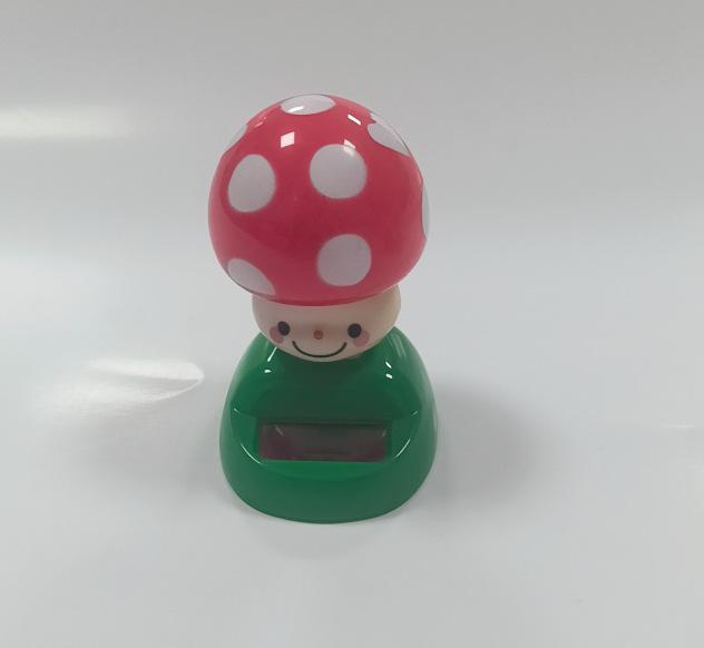 Hot Solar Energy Car Interior Ornaments Mushroom Doll Figurine Sway Model Automotive Dashboard Decorate Children's Gifts Toy New