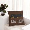 Funny Not Today Dachshund Dog Pillow Cases Cushion Covers Novelty Zipper Decorative Pillowcase For Car 18"X18"