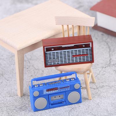 Domeček pro panenky Mini Ornamenty Mini Nostalgický radiomagnetofon Dekorace na modelářské hračky