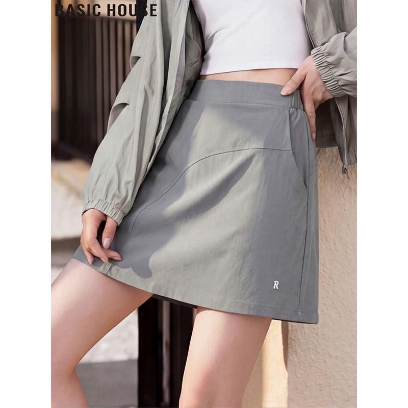Basic House Women s A-Line High-Waist Short Skirt XL
