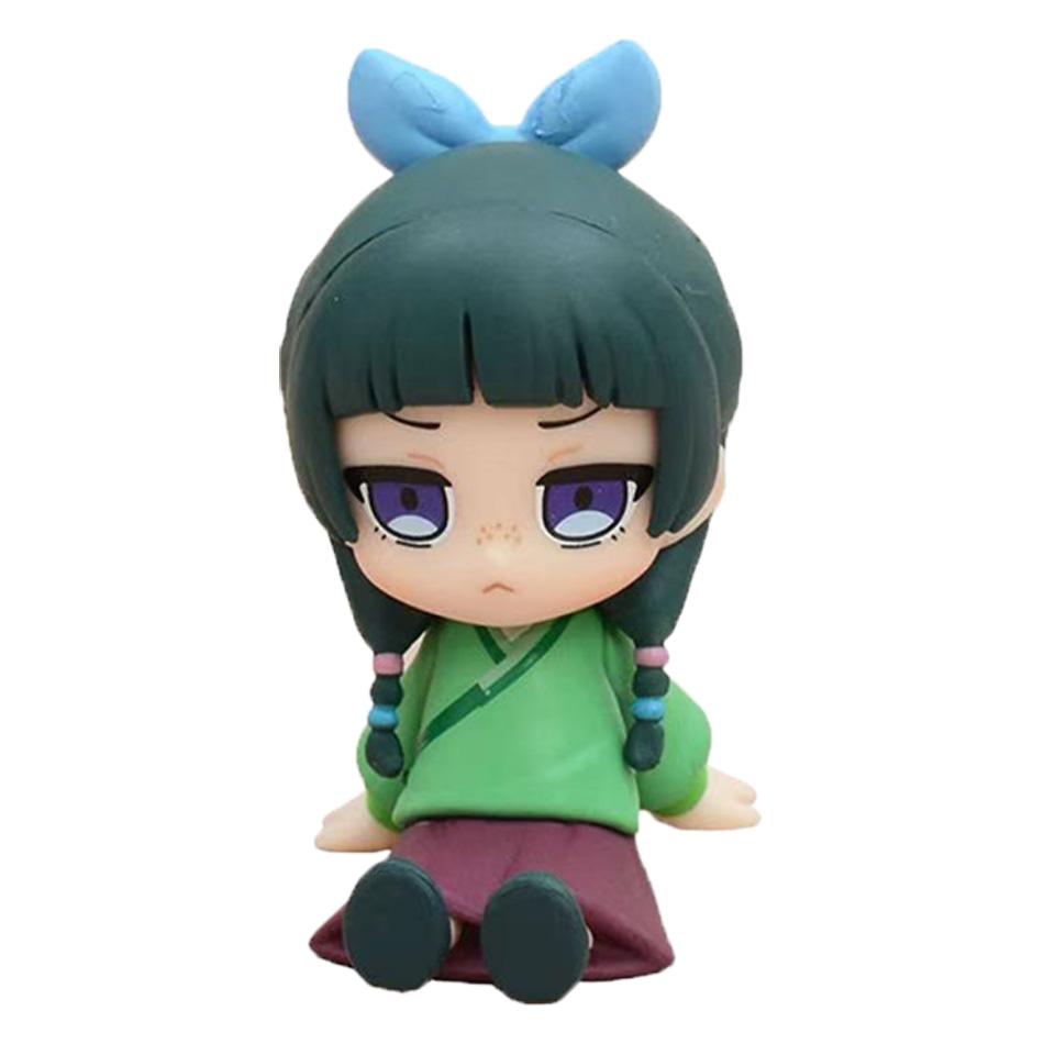New 11CM The Apothecary Diaries Maomao Jinshi Mini Figure Anime Periphery Kawaii Sitting Toys Desktop Car Ornaments Model Gifts