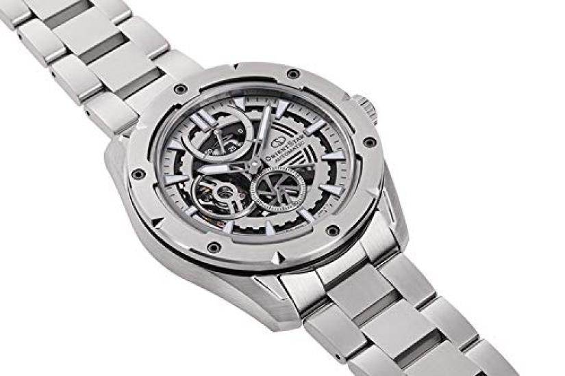 Automatic Winding Watch Skeleton Mechanical Made in Japan Domestic Warranty Open Heart White Silver [ORIENT STAR] Avant-garde 2-Year Manufacturer's