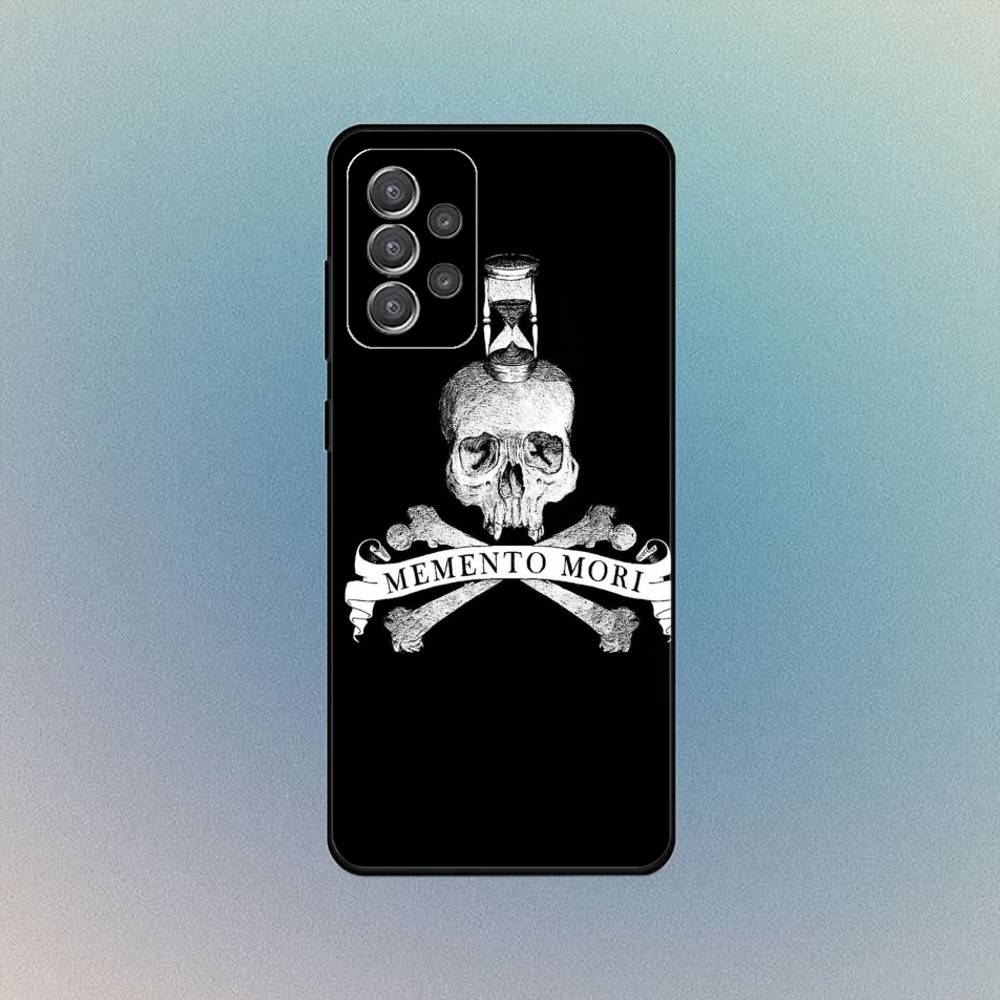 Memento Mori Phone Case For Samsung S25,S24,S21,S22,S23,S30,Ultra,S20,Plus,Fe,Lite,Note,10,9,5G Black Cover