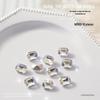 Moonlight Nail Art Diamond Decorations - 10 Pieces: Rectangle, Octagon, Square, Pointed Bottom Designs