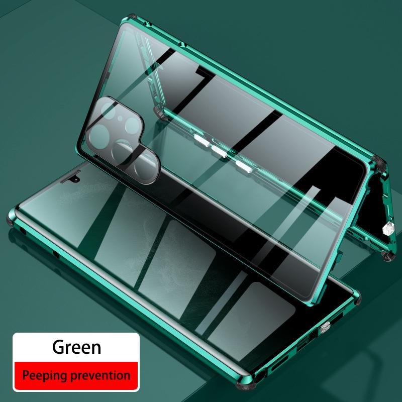 For Samsung Galaxy S25 S24 S23 S22 S21 Ultra Case 360° Full Surround Metal Magnetic With Screen Glass Camera Protection Cover