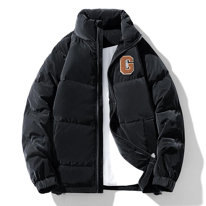 Hvit andedunsjakke Herre Vinter Fortykket Ståkragejakke Parplagg