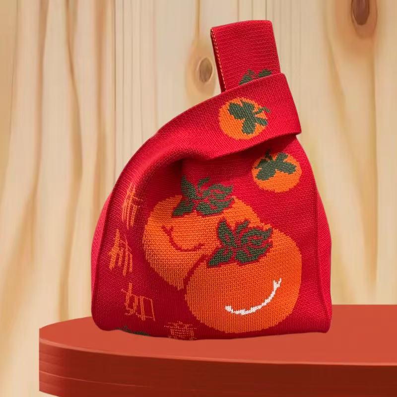 Вязаный подарочный пакет-сувенир «Год Лошади» для ежегодного собрания компании