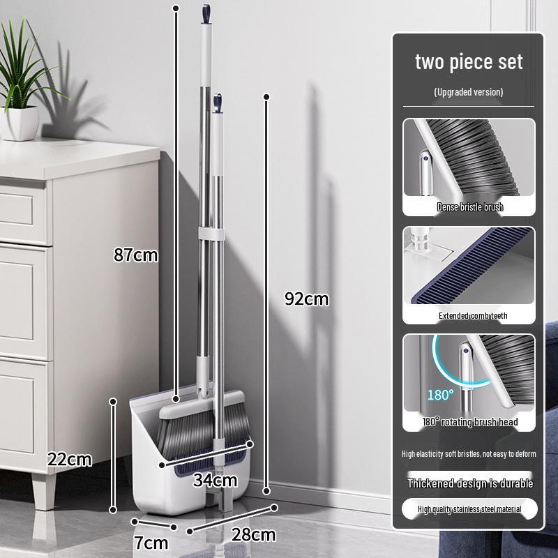 High-Quality Broom & Dustpan Set with Floor Scraper and Water Wiper