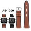18mm Watch Strap for Casio AE1200 AE-1200 AE-1200WH AE1300 AE1500 SGW-300 SGW-400 W-218 Cowhide Leather Bracelet Black Red Blue