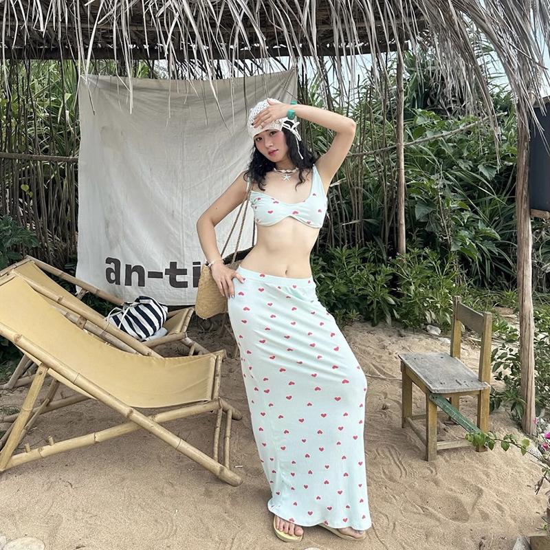 

Backless Slim Swimsuit Camisole & Bikini 4-Piece Set for Vacation Extra Large