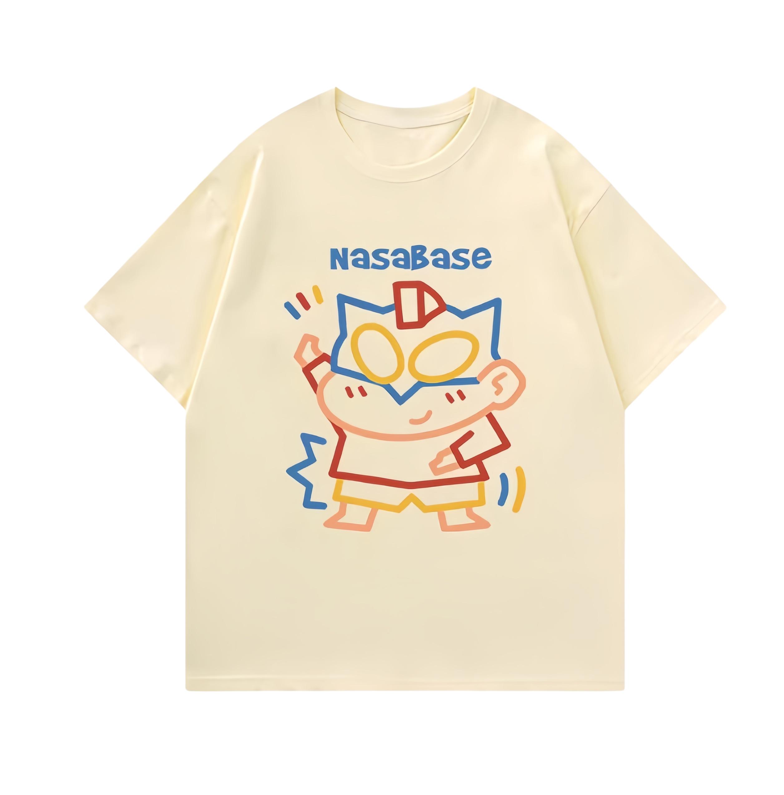2026 Summer Comic Form Crayon Shinchan New Image 100 Cotton Printed Oversize Tshirt Adult Children Parentchild Top y2k S