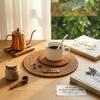 [LANGYU] Rattan Pot Mat, Heat Resistant, Thick 0.5cm, Round, Washable, Handmade, Woven, Scandinavian Style, Stylish, Home Cafe Coaster, Small Item