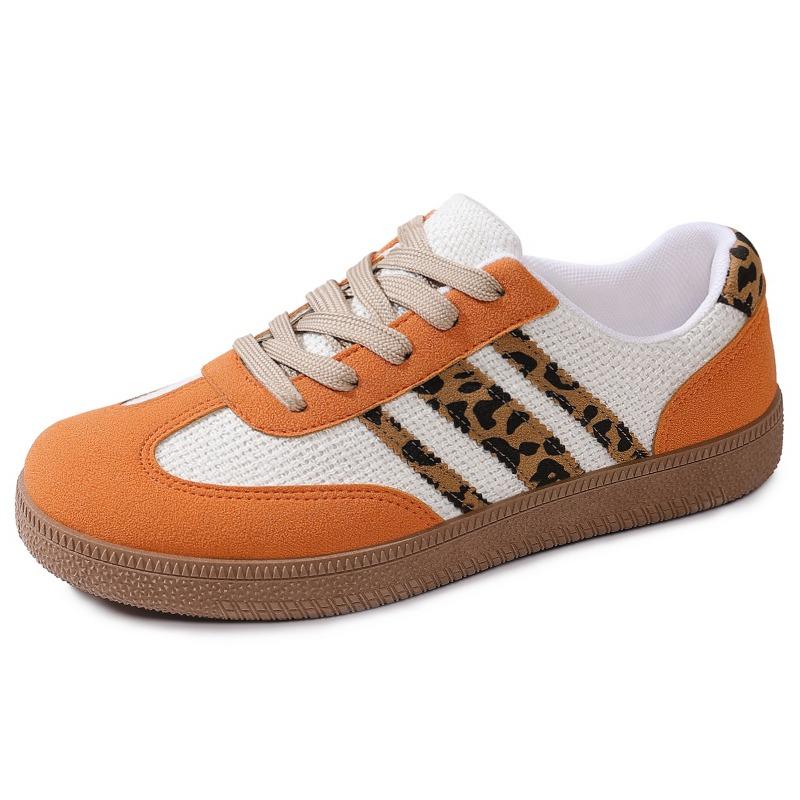New Spring & Autumn Plus Size Women's Retro Leopard Casual Shoes, European American Cross-border Leopard Print Trainer Sneakers
