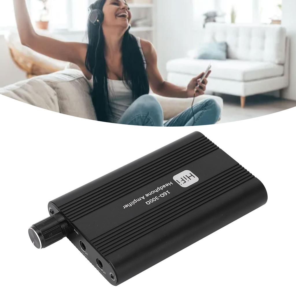 Tragbarer HiFi Kopfhörerverstärker Lautstärkeregelung Bassregelung Wiederaufladbar 3,5 mm HiFi Kopfhörer AM