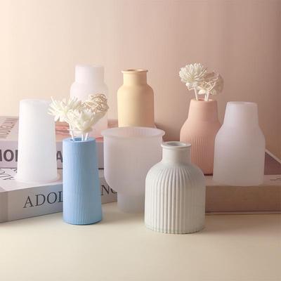 Zhongcheng Nordic Light Luxury Streifen Harz Vasenform - DIY Silikon Epoxid