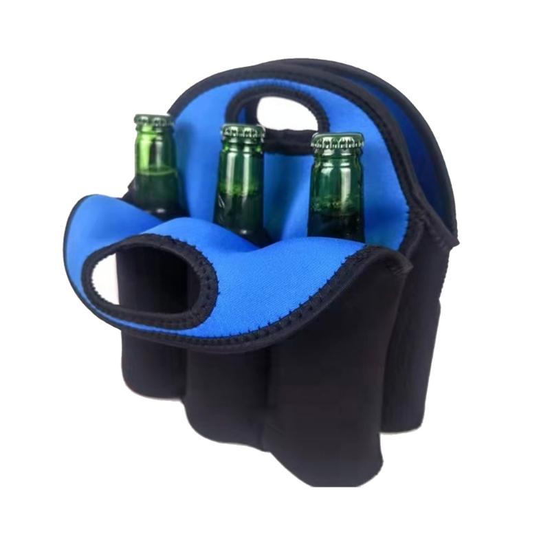 6 Pack Beer Bottle Can Insulated Beverage Carrier Beer Cooler Tote for 12oz/330ml Bottles Bottle Carrier with Handle