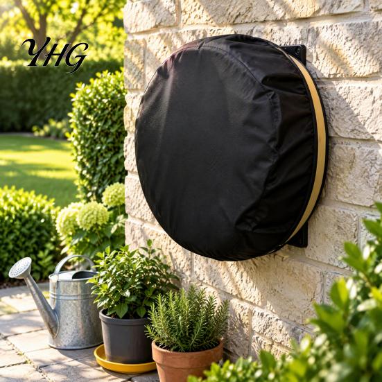 Outdoor Garden Organization Equipment Hose Reel Cover for Wall Mounted Holder, Heavy Duty Durable Stand Protector Oxford Fabric Cover, Waterproof