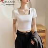Woodpecker Women's Square Neck Crop T-Shirt