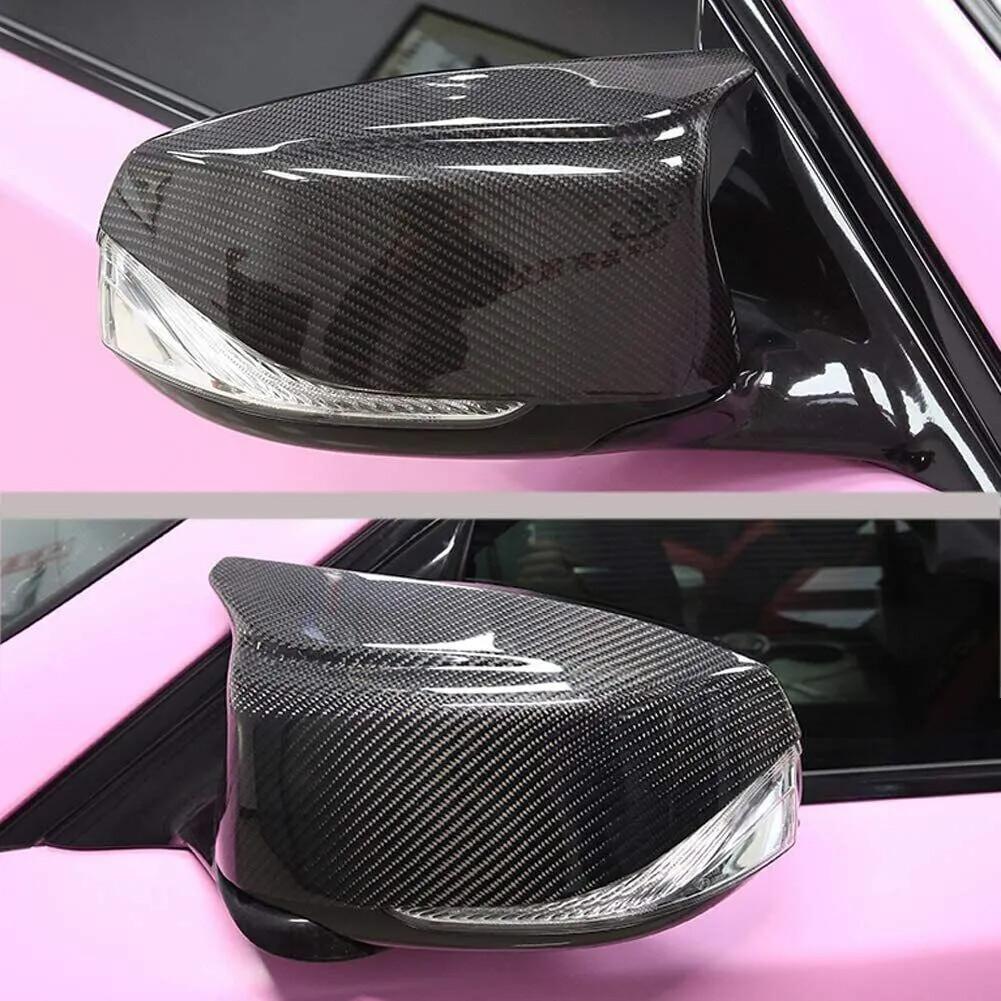 Rear Carbon Fiber Style Side Mirror Covers For Infiniti Q50 Q60 Q70 2014-2021 US