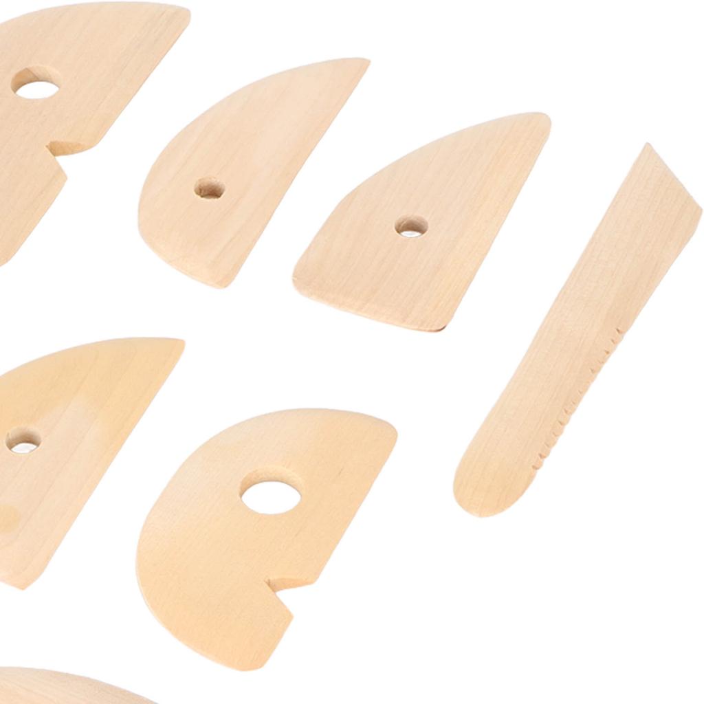 11pcs Pottery Trimming Tool Professional Wood Pottery Foot Shaper Tool for Carving Clay Molds Clay Ceramics