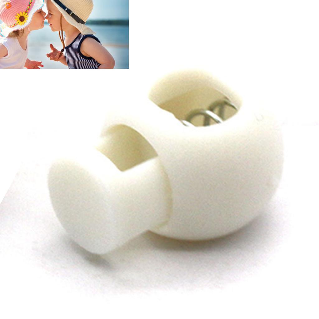 Spring Cord Lock Single Hole End Round Fastener Buttons Slider Toggle Stopper for Backpack Shoelace