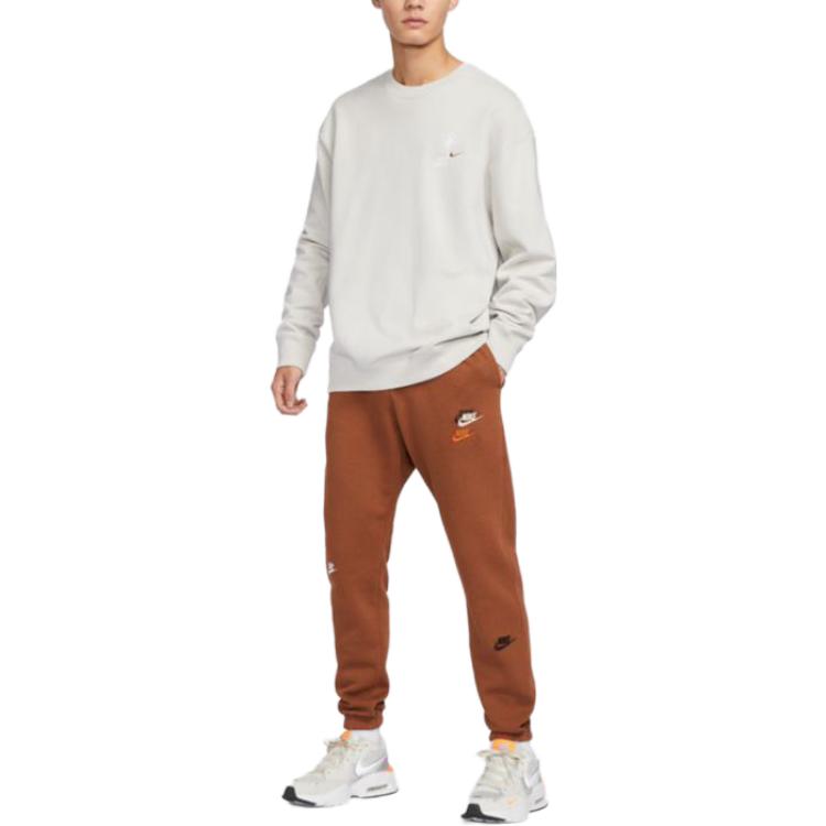 New Nike Sportswear FW23 Sweatshirt Men's Light Bone FV8457-072