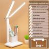 LED Eye-Protecting Double-Head Desk & Bedside Lamp with Atmosphere Night Light for College Study & Dorm Reading