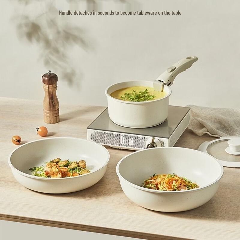 

Zhi Shi Stackable Non-Stick Wok with Detachable Handle