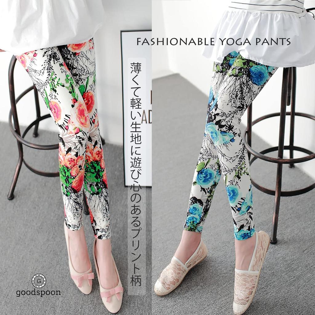 Leggings Casual Training Gym Body High Denim Printed Yoga Beautiful Silhouette [goodspoon] Women's - Yoga, Fitness, Stretching, Dance, Wear, Tights,