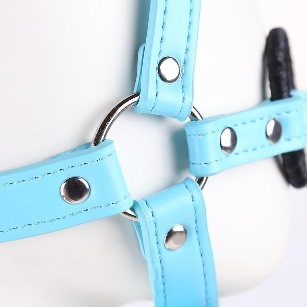 VaHppy SM-BDSM-Sexspielzeug, Gesichtsmasken, Spiele für schwule Paare, Bondage, Cosplay, Öffnung, Sabbern, Fellatio, PU-Ring, 5 cm, Produkte für Erwachsene