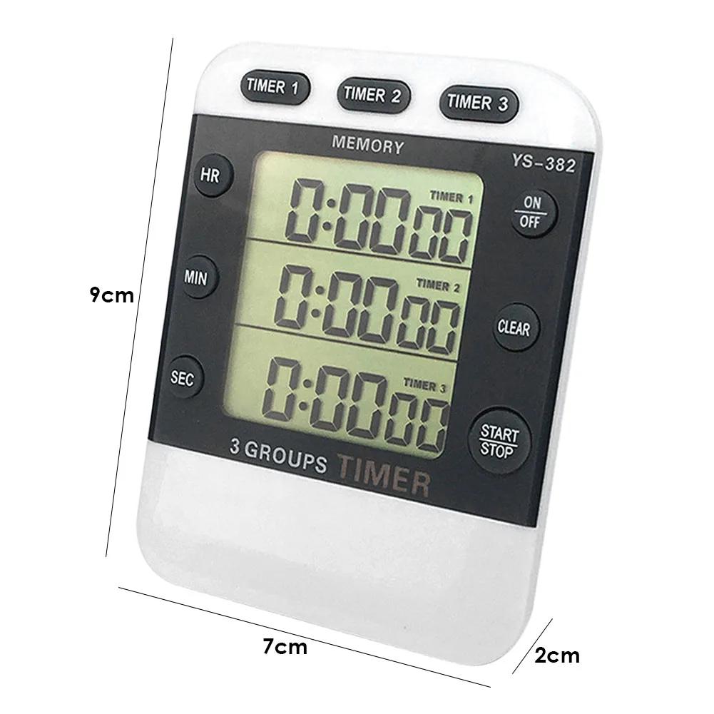 

2026 New Portable Kitchen Timer Square 3-way Digital Display Countdown Food Cooking Stopwatch Home Pracitcal Alarm Kitchen Tools