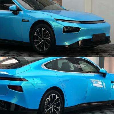 Car Wrap Vinyl Film Multicolored Coral Sky Blue Color Change Stickers PET Bubble Free Auto Self Adhesive Sticker Car Accessories