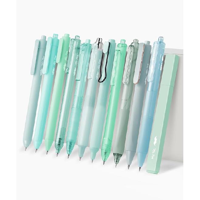 

Мистер. Набор гелевых ручек Розовый, 12 шт., 1 x Эстетичный маркер, Розовые ручки 0,5 мм Черные чернила с пастельными корпусами Pastel Green Barrel