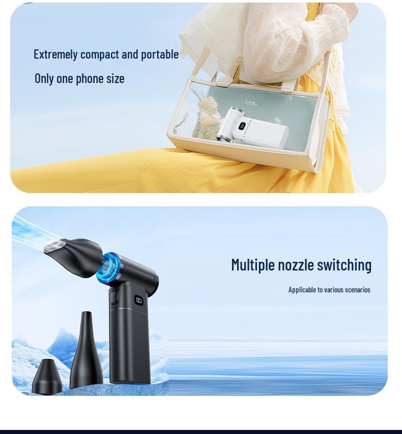Compact Turbo Handheld & Neck Hanging Fan for Construction Sites – Portable Mini Fan Gift
