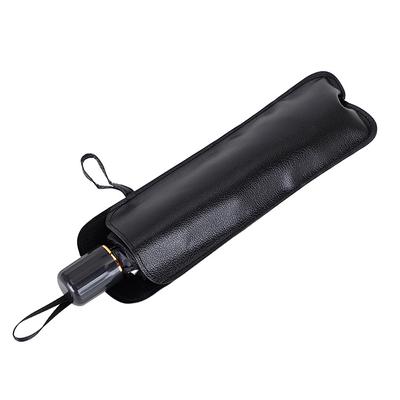 Black Pu Leather Umbrella Cover Case Portable Waterproof Umbrella Storage Pocket Umbrella Bag Portable Umbrella Cover