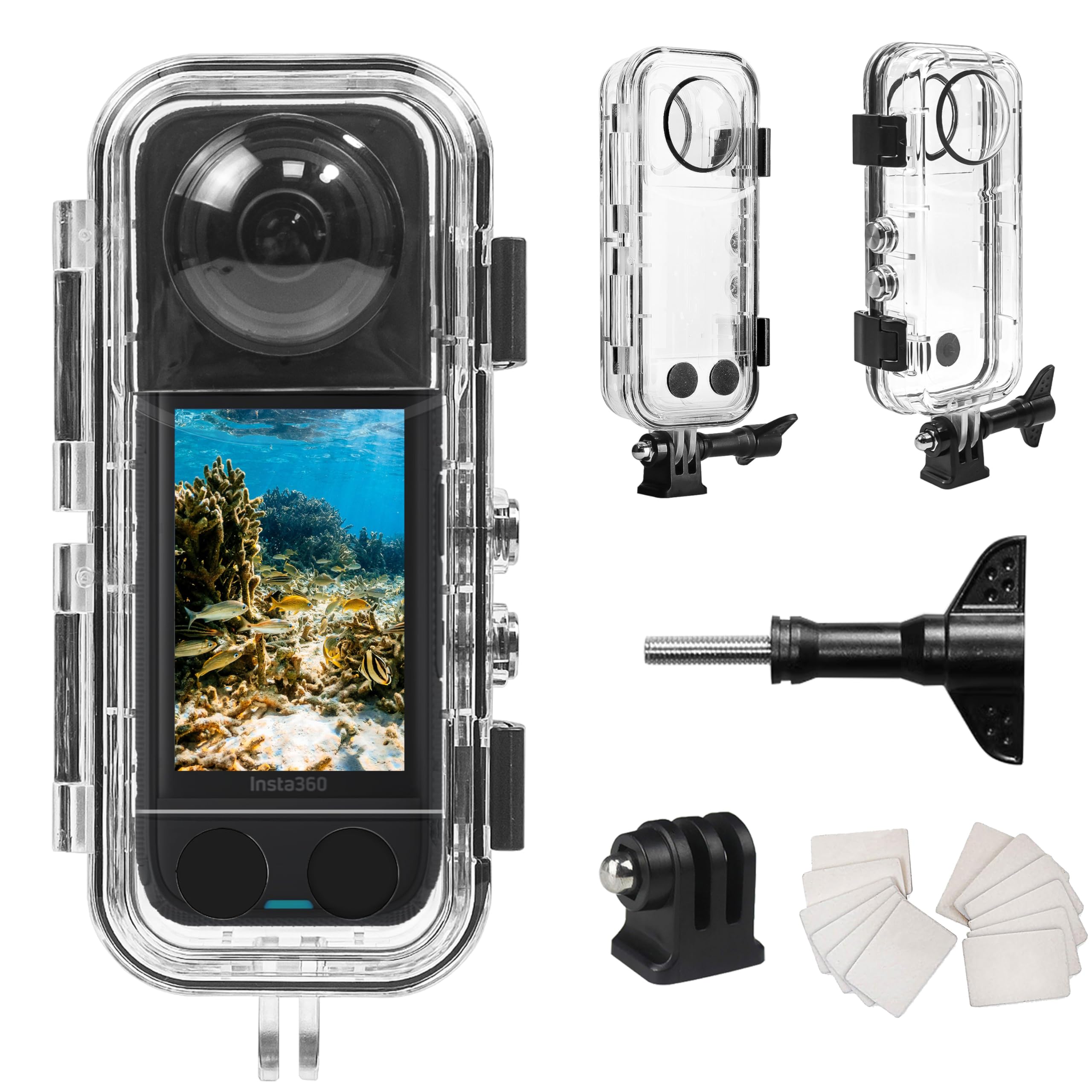 

FitStill 40M Diving Case for Insta360 Waterproof HD Optical Glass Underwater Photography Case with Easy Diving Protective Cover for Underwater