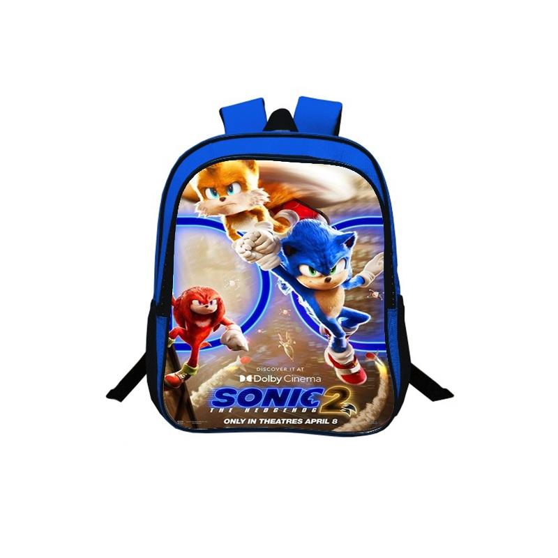 Sonic The Hedgehog 2 Children's Backpack For School Travel Colorful Artwork Unisex Design