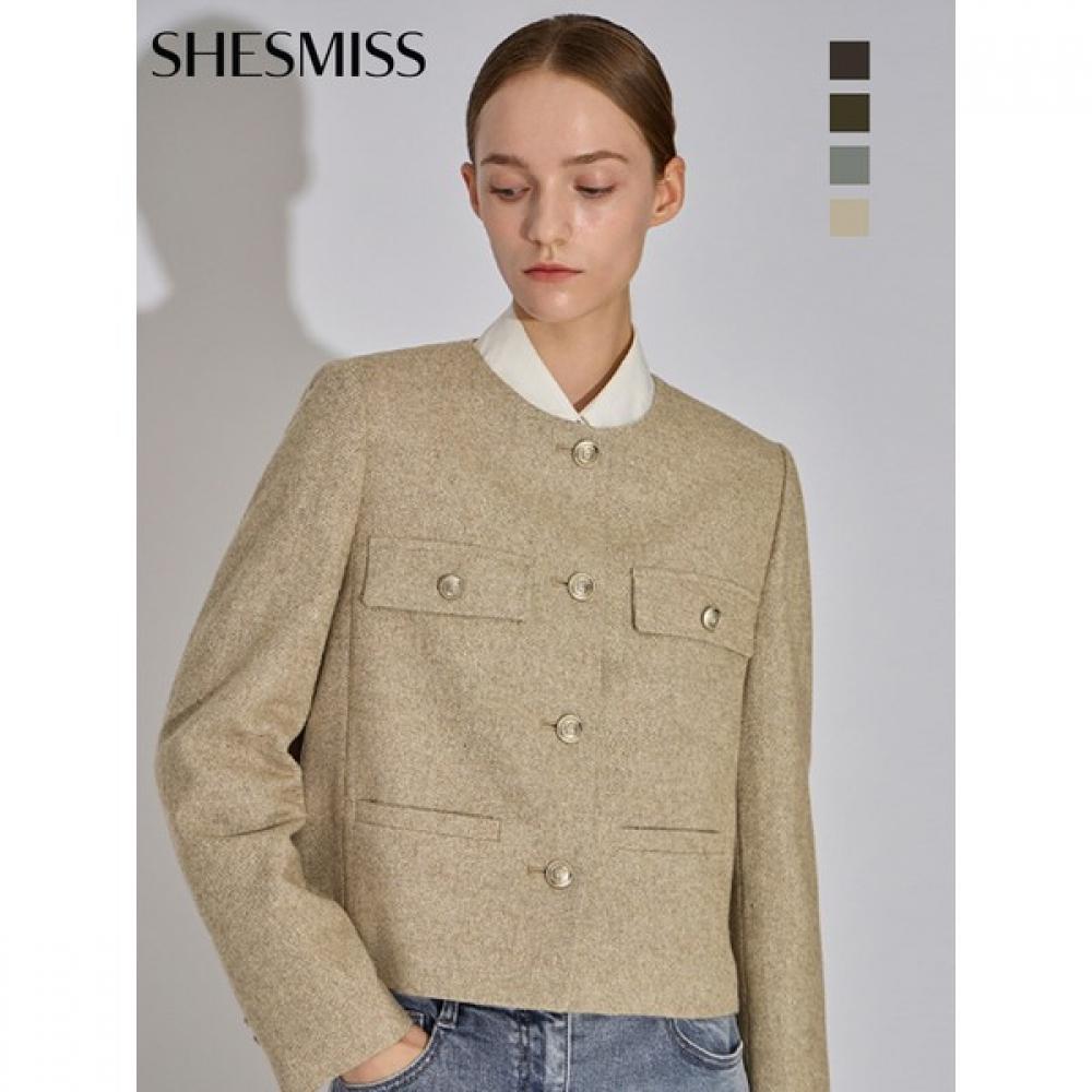 

Укороченный жакет Shs Miss Wool с круглым вырезом Swwjko32010 beige/66