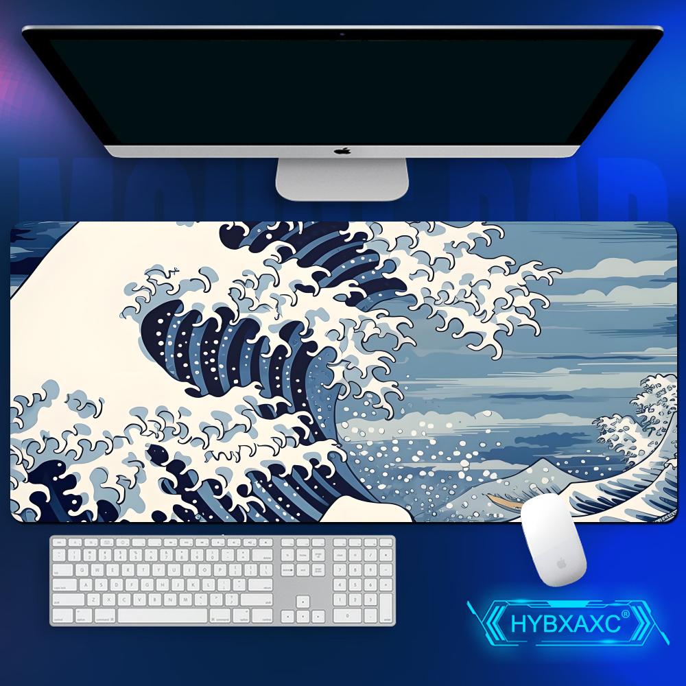 90x40cm Van Gogh Japanese Wave Mouse Pad The Great Wave Hd Extended Gaming Keyboard Mats Large Starry Wave Gamer Mousepad